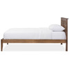 Baxton Studio Loafey Solid Walnut Wood Window-Pane Style Full Size Platform Bed 125-6915
